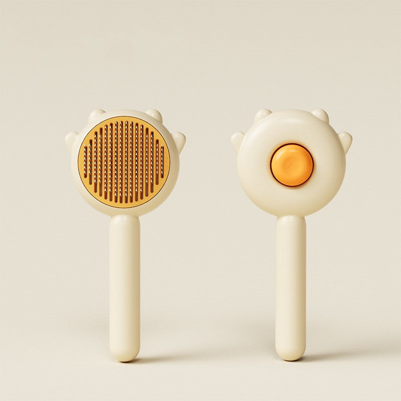 Feline grooming brush